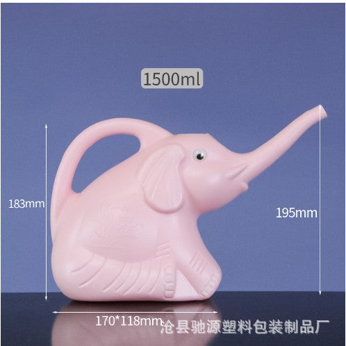 Stropitoare pentru Copii, Flippy, in forma de Elefant, 1500 mL, pentru Udat Plante, 19.5x17x11.8 cm, Roz-0