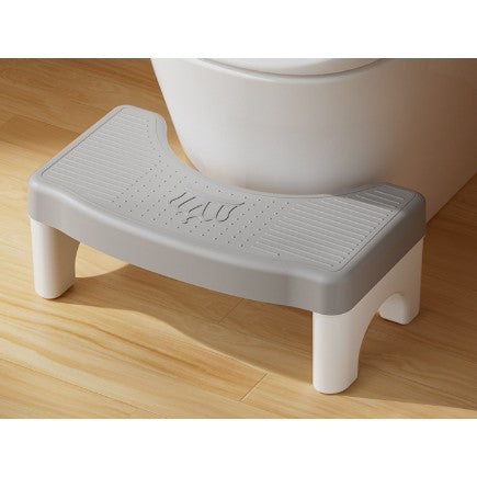 Scaunel WC, Flippy, Tratament Impotriva Hemoroizilor si Constipatiei, Scaun Inaltator WC Copii, Suport Picioare WC, Taburet Inaltator Pozitia Corecta Ghemuit Pe WC, Plastic Rezistent, 1 buc, 17x22x38 cm, Gri-0