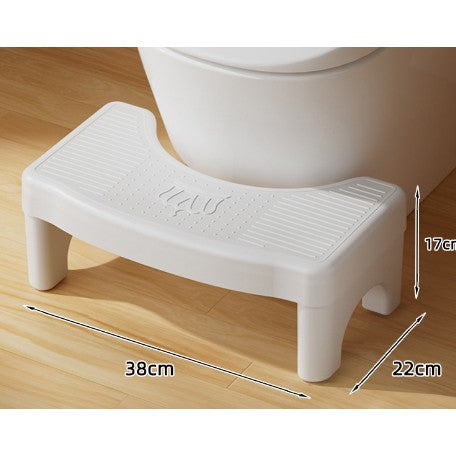 Scaunel WC, Flippy, Tratament Impotriva Hemoroizilor si Constipatiei, Scaun Inaltator WC Copii, Suport Picioare WC, Taburet Inaltator Pozitia Corecta Ghemuit Pe WC, Plastic Rezistent, 1 buc, 17x22x38 cm, Alb-0