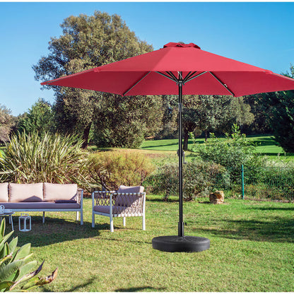 Baza umbrela din plastic Flippy, rotunda, 22 litri, neagra-1