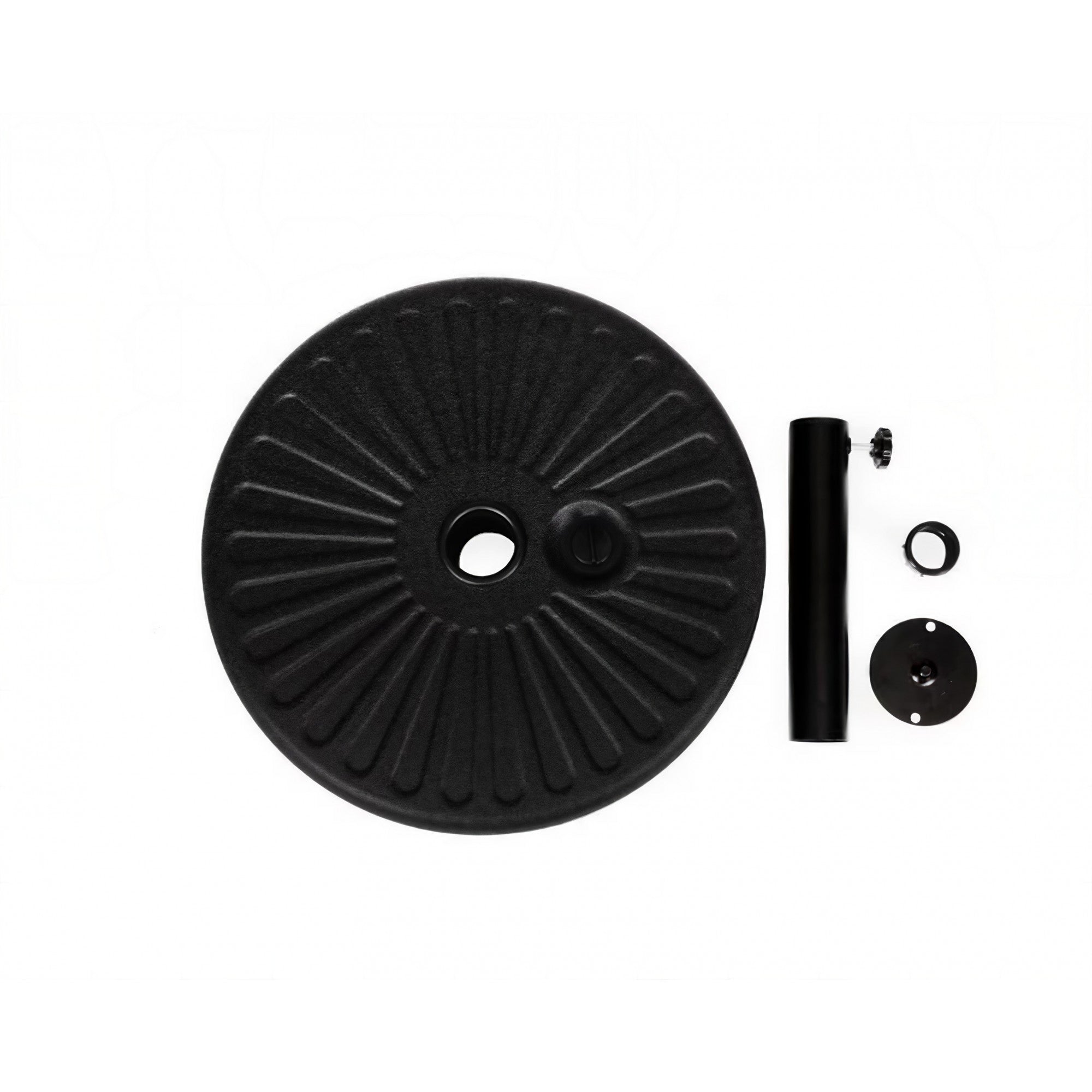 Baza umbrela din plastic Flippy, rotunda, 22 litri, neagra-4