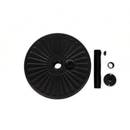 Baza umbrela din plastic Flippy, rotunda, 22 litri, neagra-4