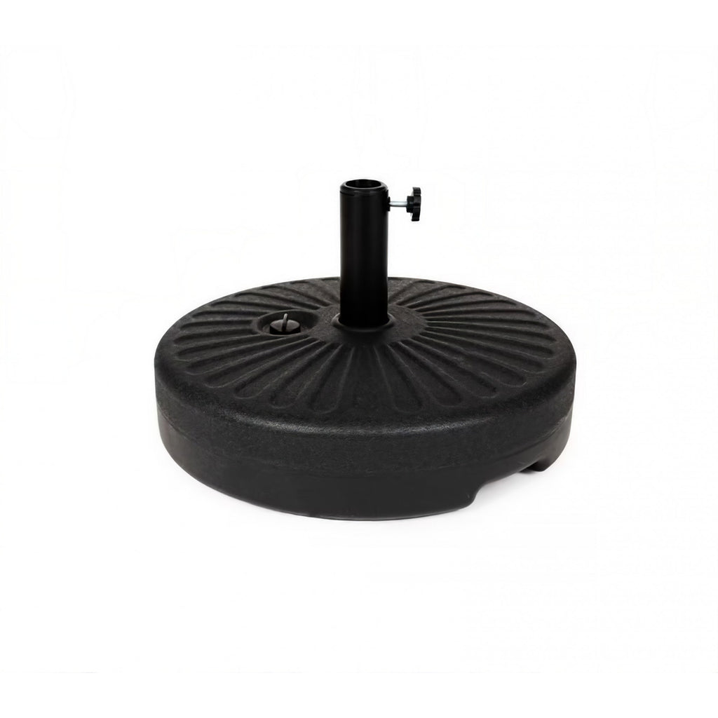 Baza umbrela din plastic Flippy, rotunda, 22 litri, neagra-0