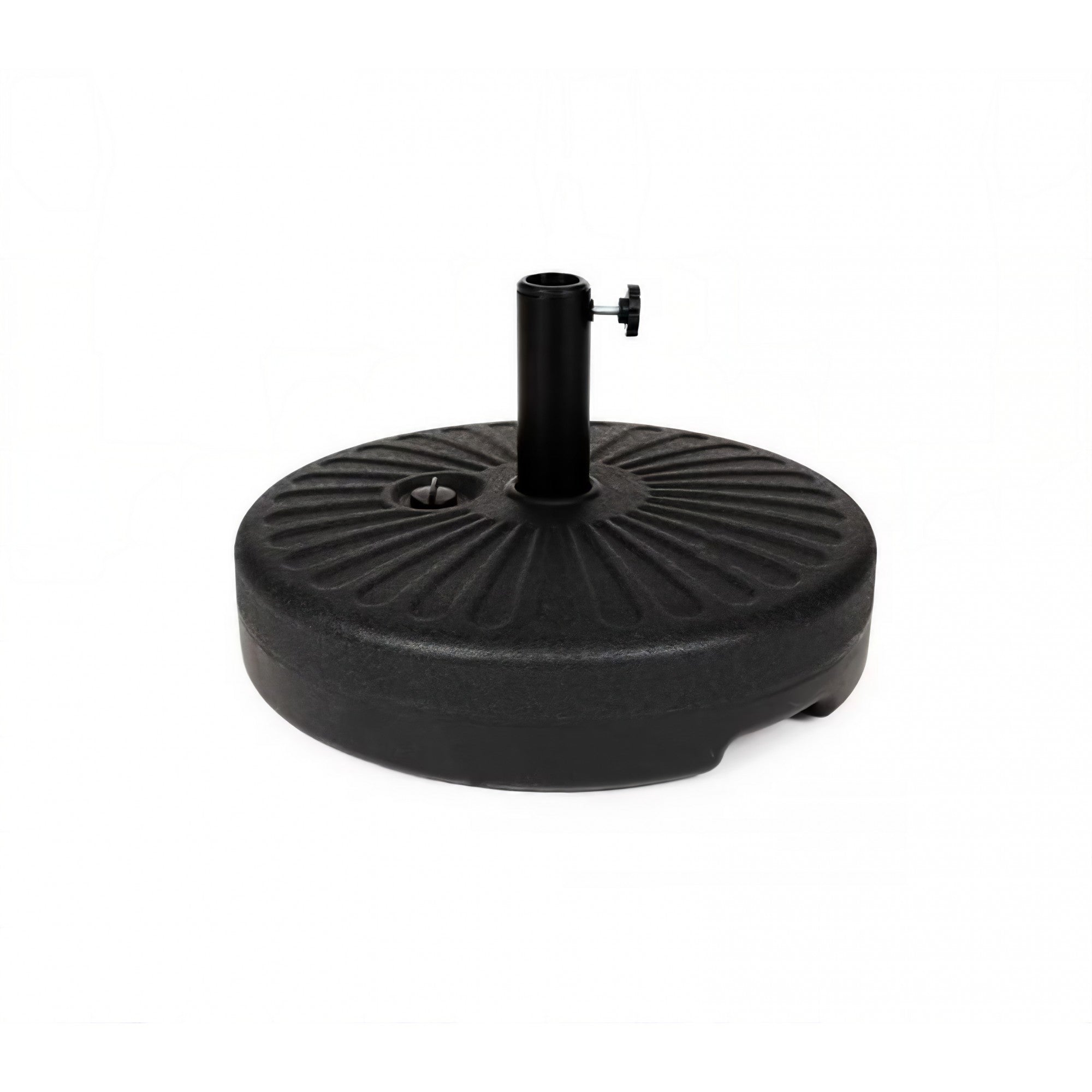 Baza umbrela din plastic Flippy, rotunda, 22 litri, neagra-0