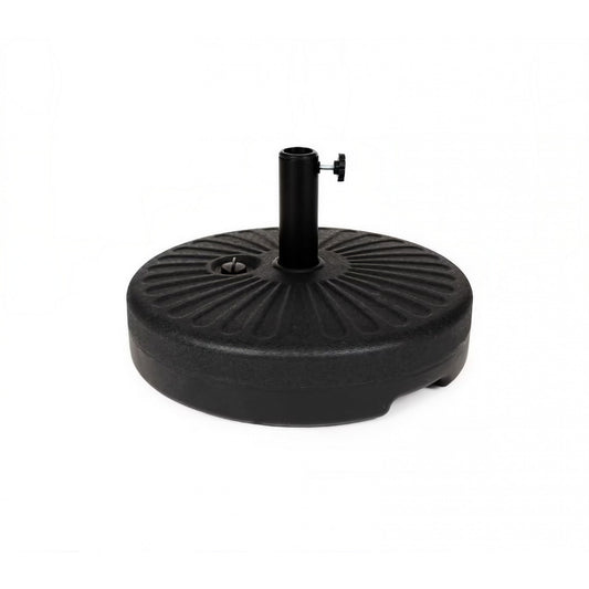 Baza umbrela din plastic Flippy, rotunda, 22 litri, neagra-0