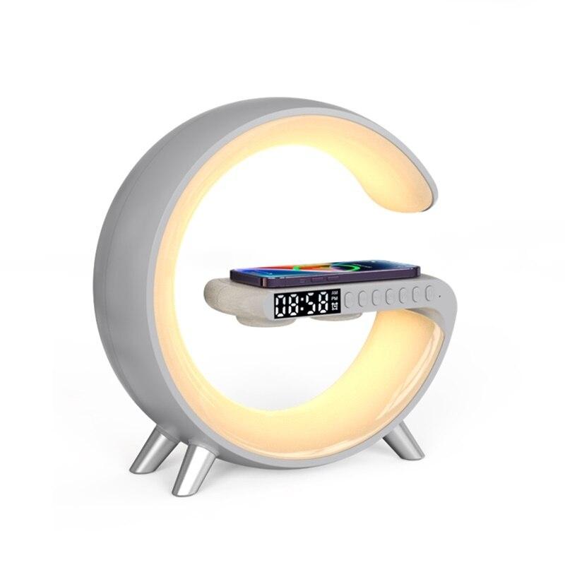 Lampa led RGB G cu boxa Bluetooth, ceas si incarcare wireless, dimensiune mare