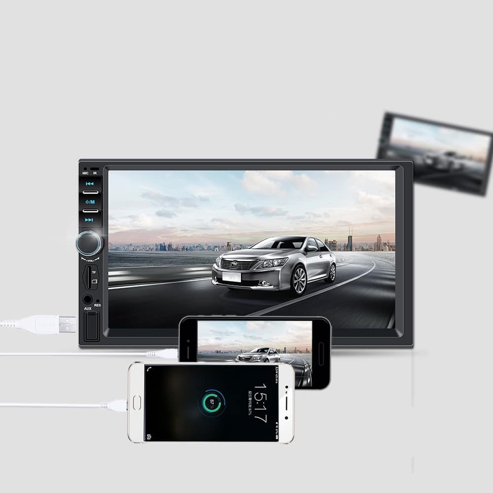 Player Video Auto dimensiune 2DIN, + Camera Marsarier INCLUSA, TouchScreen de 7 inch, 4 x 50W, model WDS-30 cu Bluetooth, Handsfree, Radio, MP3, WMA, MP4, AUX, Card, Telecomanda-2