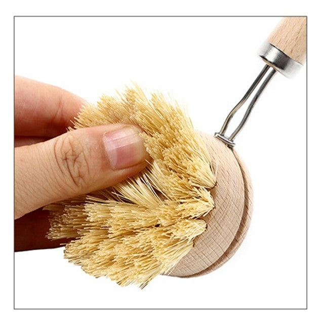 Perie de Curatat Vase si Alimente, Flippy, din Lemn de Fag cu Coada, 24 x 5.8 cm, Perie din Sisal, Crem-2