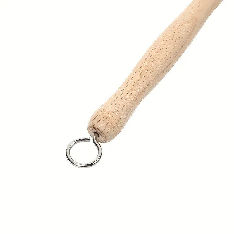 Perie de Curatat Vase si Alimente, Flippy, din Lemn de Fag cu Coada, 24 x 5.8 cm, Perie din Sisal, Crem-4