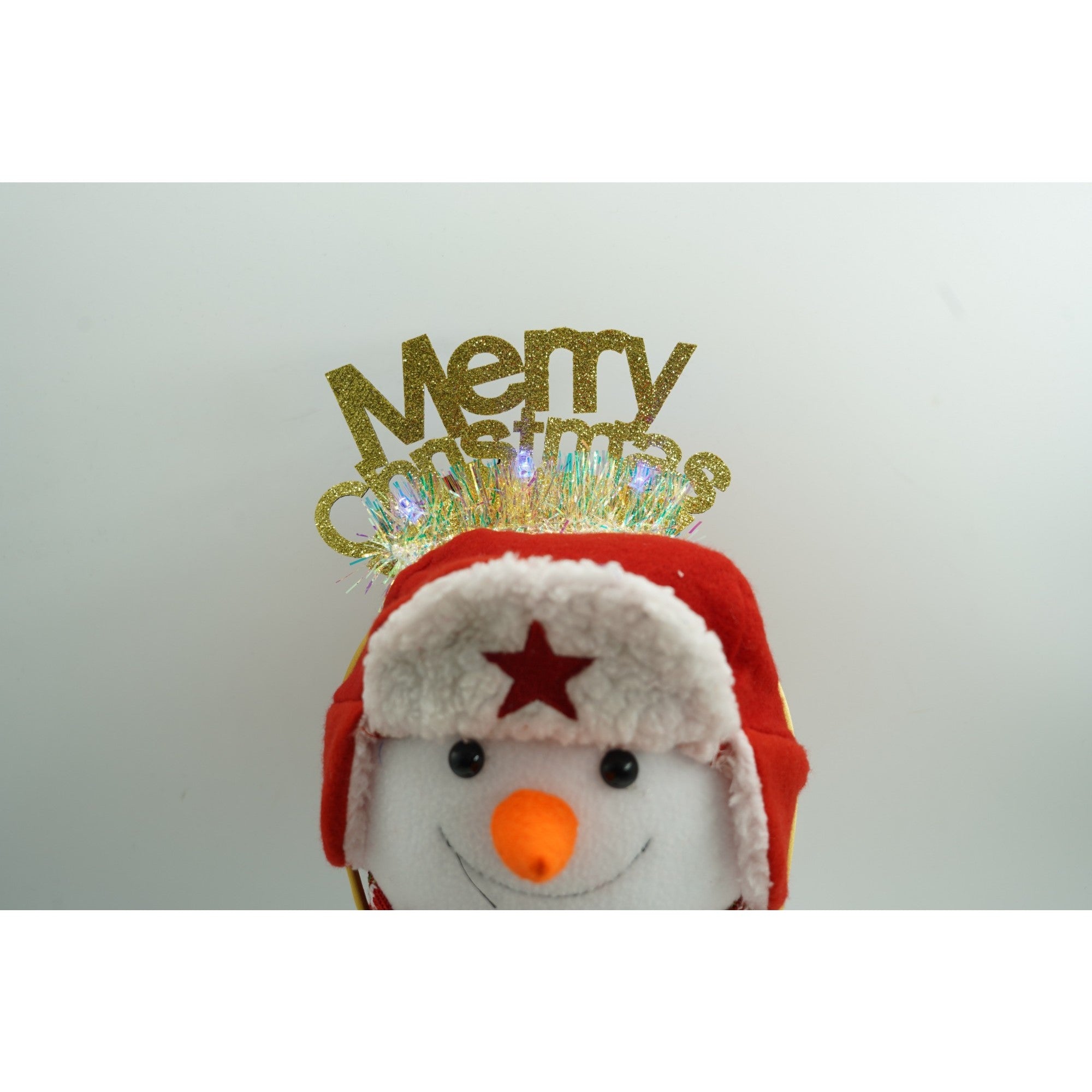 Bentita/cerc Mery Cristmas, culoare auriu cu beteala, marime standard, Flippy-1