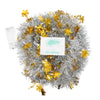 Beteala Craciun cu LED, Aurie, model cu fulgi de nea, 2 m x 5 cm, PVC, Sir, Artificiala, Flippy-0