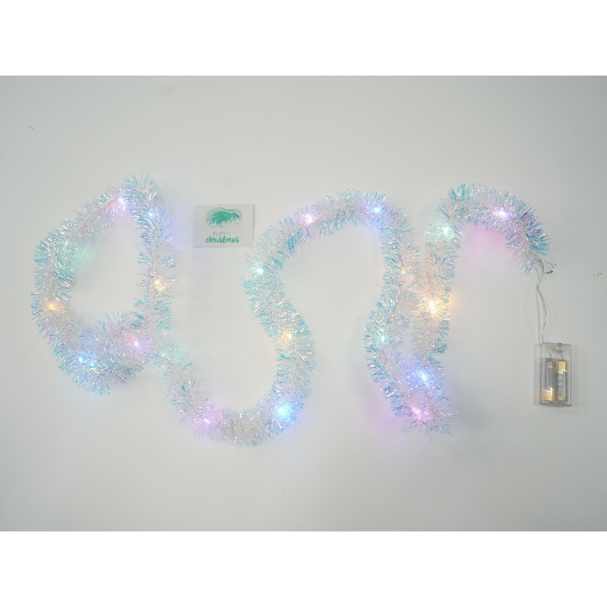 Beteala Craciun cu LED, Multicolora, simpla, 2 m x 5 cm, PVC, Sir, Artificiala, Flippy-4