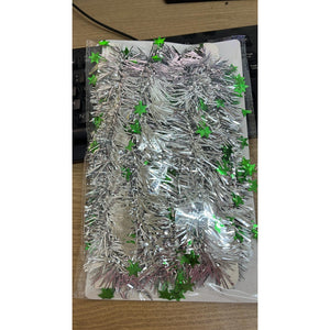 Beteala Craciun cu LED, Verde, model cu stelute, 2 m x 5 cm, PVC, Sir, Artificiala, Flippy-0
