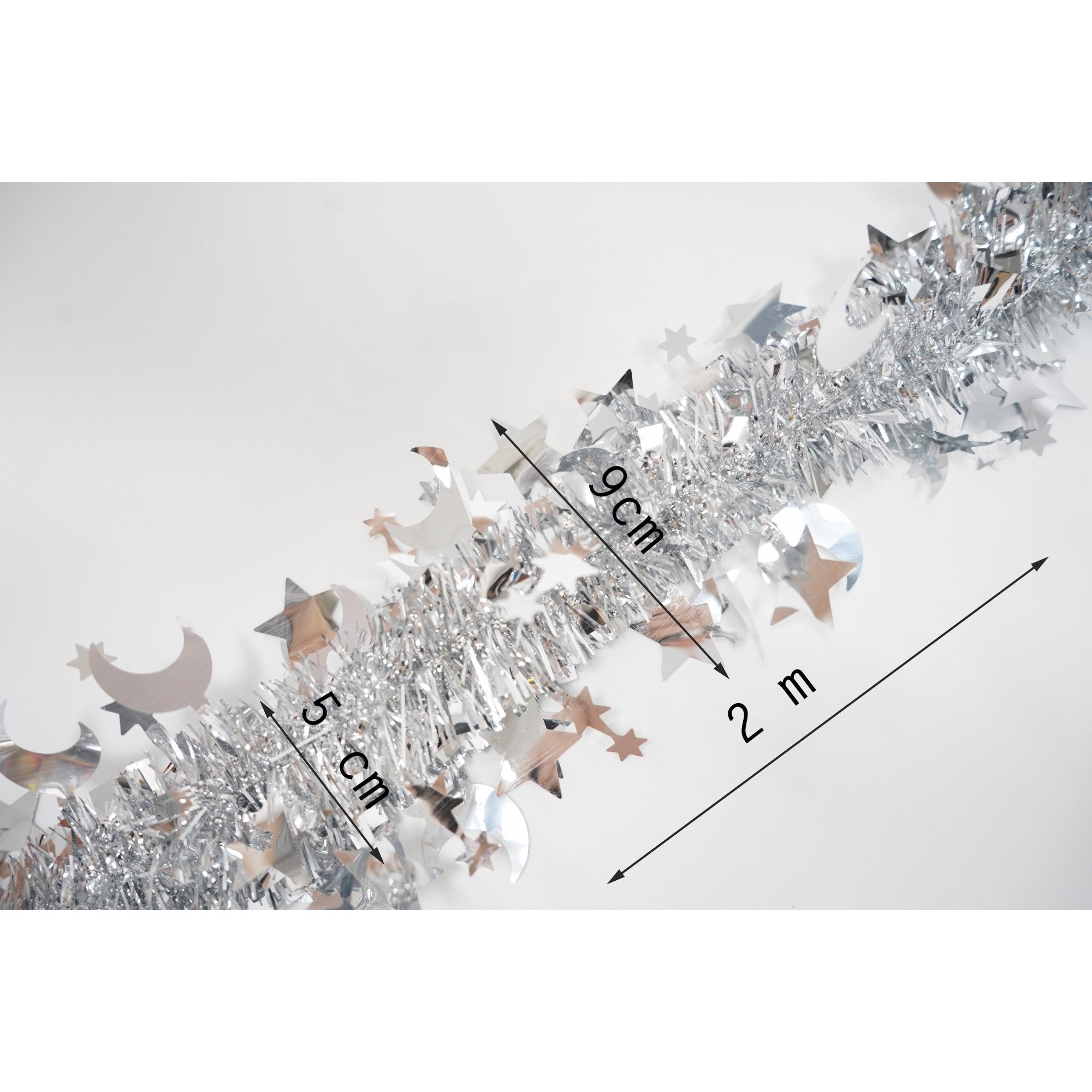 Beteala Craciun, Flippy, argintiu, marimea: 2 m x 9 cm x 5 cm material:folie PVC, interior/exterior-5