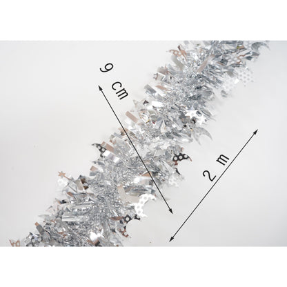 Beteala Craciun, Flippy, argintiu, marimea: 2 m x 9 cm x 9 cm material:folie PVC, interior/exterior-5