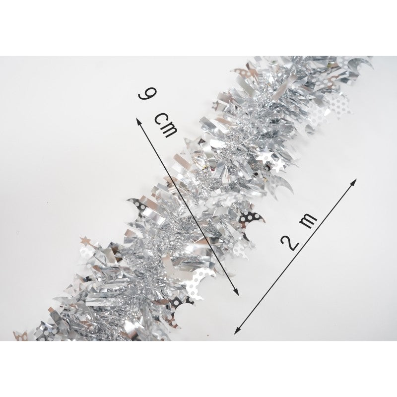 Beteala Craciun, Flippy, argintiu, marimea: 2 m x 9 cm x 9 cm material:folie PVC, interior/exterior-7