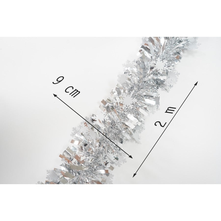 Beteala Craciun, Flippy, argintiu, marimea:  2 m x 9 cm x 9 cm material:folie PVC, interior/exterior-10