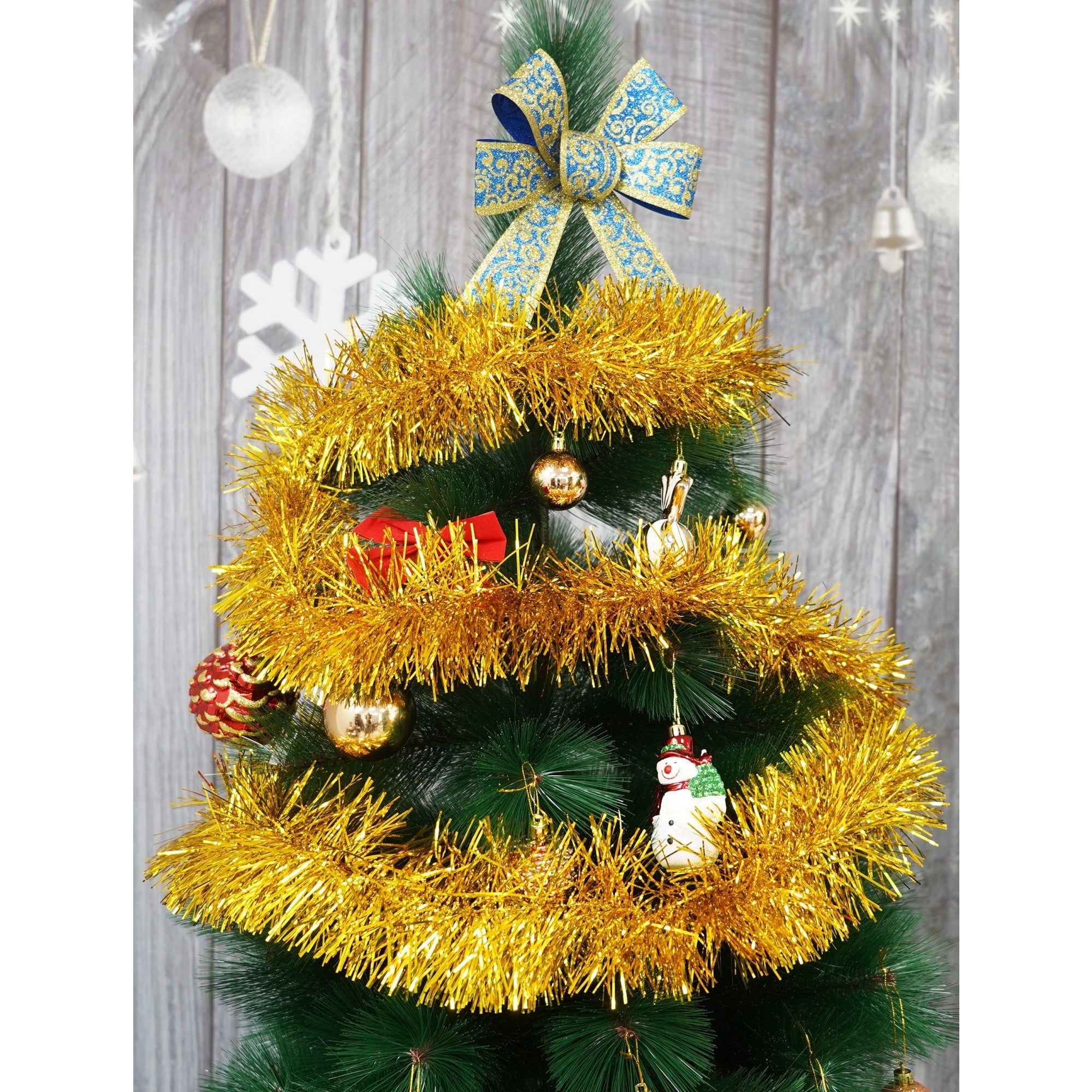 Beteala Craciun, Flippy, aur, marimea: 2 m x 11 cm material:folie PVC, interior/exterior-1