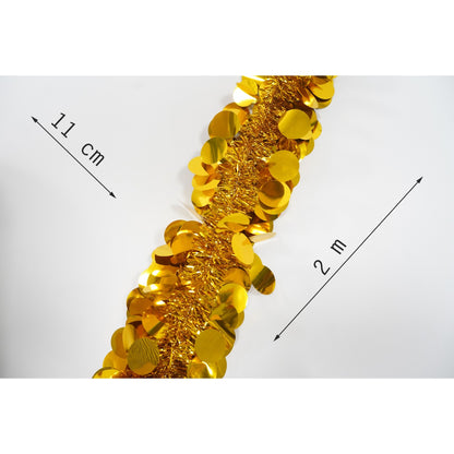 Beteala Craciun, Flippy, auriu, marimea: 2 m x 11 cm material:folie PVC, interior/exterior-5