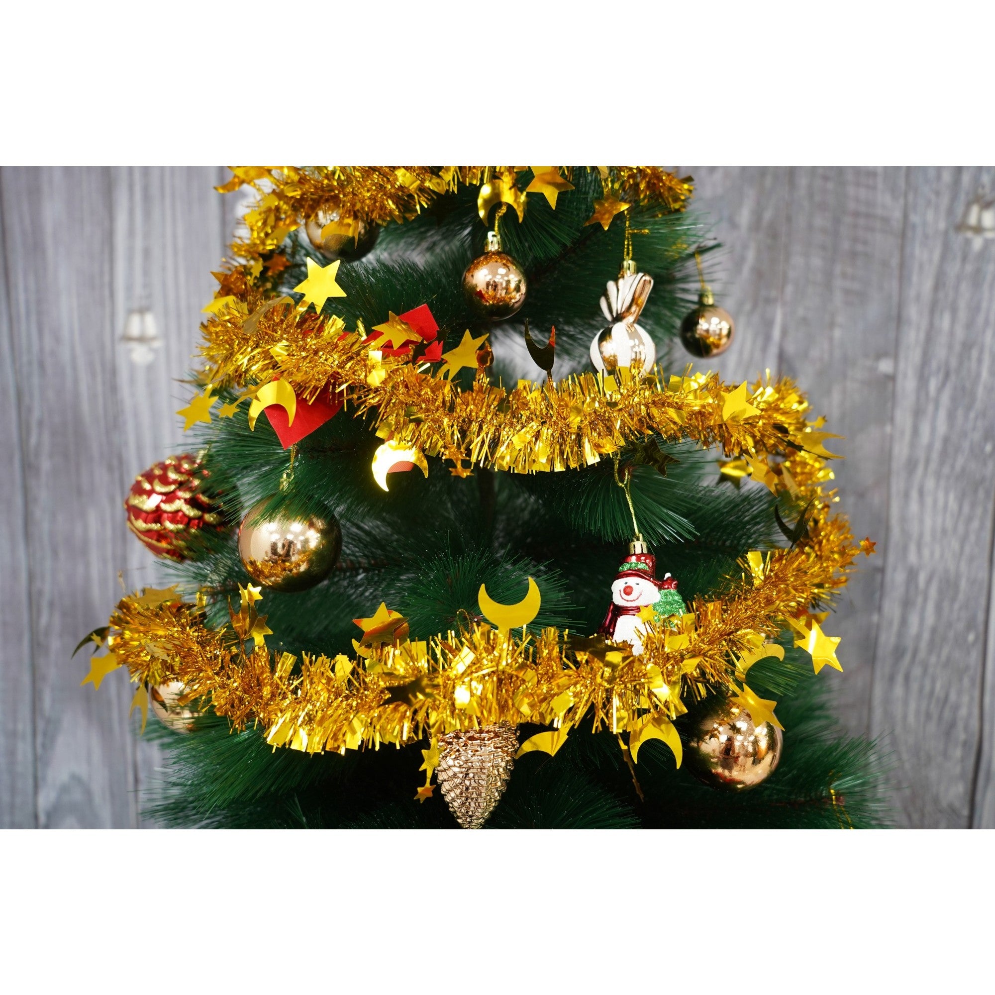 Beteala Craciun, Flippy, auriu, marimea: 2 m x 9 cm x 5 cm material:folie PVC, interior/exterior-2