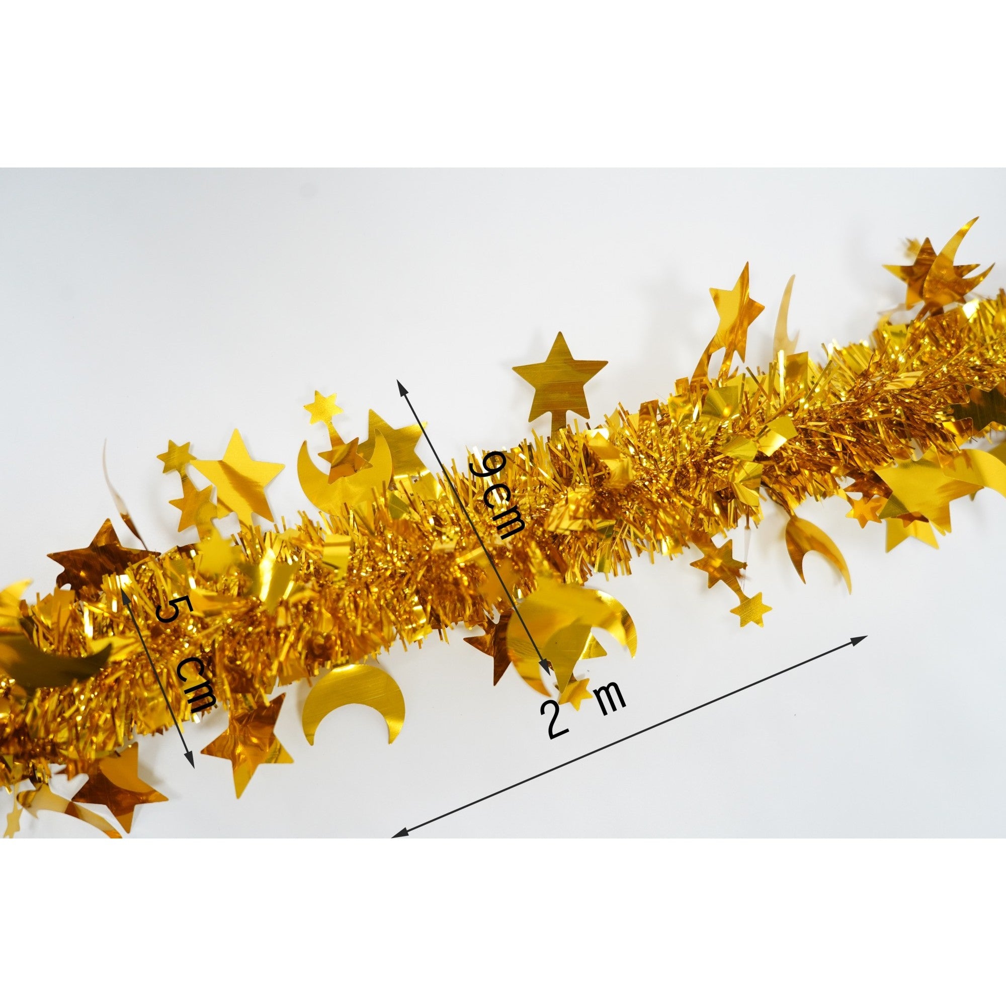 Beteala Craciun, Flippy, auriu, marimea: 2 m x 9 cm x 5 cm material:folie PVC, interior/exterior-5