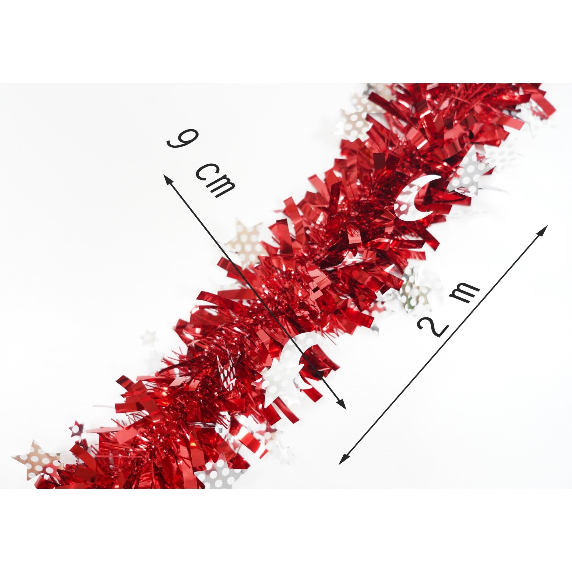Beteala Craciun, Flippy, roșu, marimea: 2 m x 9 cm x 9 cm material:folie PVC, interior/exterior-10