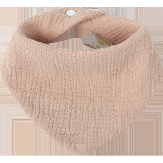 Baveta Triunghiulara din Bumbac pentru Copii, Flippy, 0-12 Luni, 33x32 cm, Rezistenta la apa, Crem-0