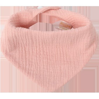 Baveta Triunghiulara din Bumbac pentru Copii, Flippy, 0-12 Luni, 33x32 cm, Rezistenta la apa, Roz-0