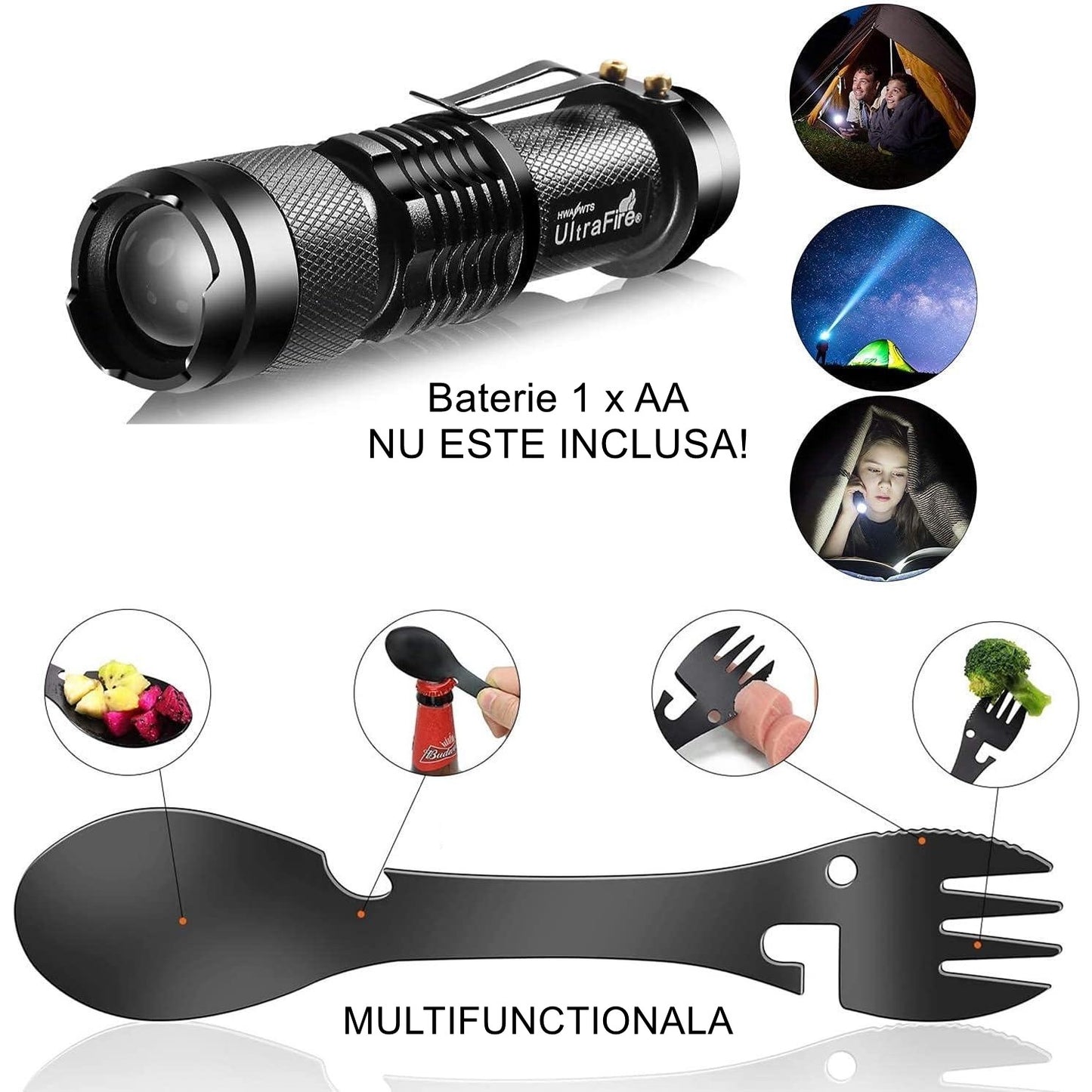 Kit supravietuire multifuncional Flippy, 40 de Instrumente Profesionale, Echipament de prim-ajutor, Drumetie, Camping-2