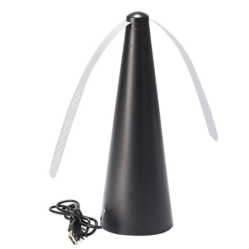 Ventilator Exterior, Flippy, Repelent pentru Muste/Tantari, Cablu USB, Slot Baterii, 9 x 9 x 20 cm, Negru-1