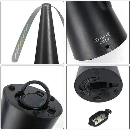 Ventilator Exterior, Flippy, Repelent pentru Muste/Tantari, Cablu USB, Slot Baterii, 9 x 9 x 20 cm, Negru-2