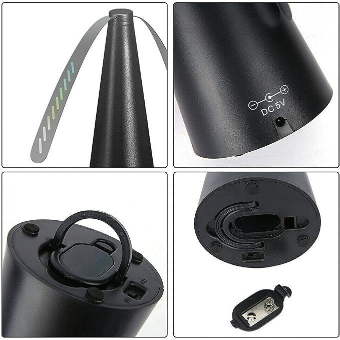 Ventilator Exterior, Flippy, Repelent pentru Muste/Tantari, Cablu USB, Slot Baterii, 9 x 9 x 20 cm, Negru-2