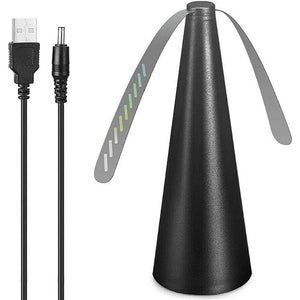 Ventilator Exterior, Flippy, Repelent pentru Muste/Tantari, Cablu USB, Slot Baterii, 9 x 9 x 20 cm, Negru-0