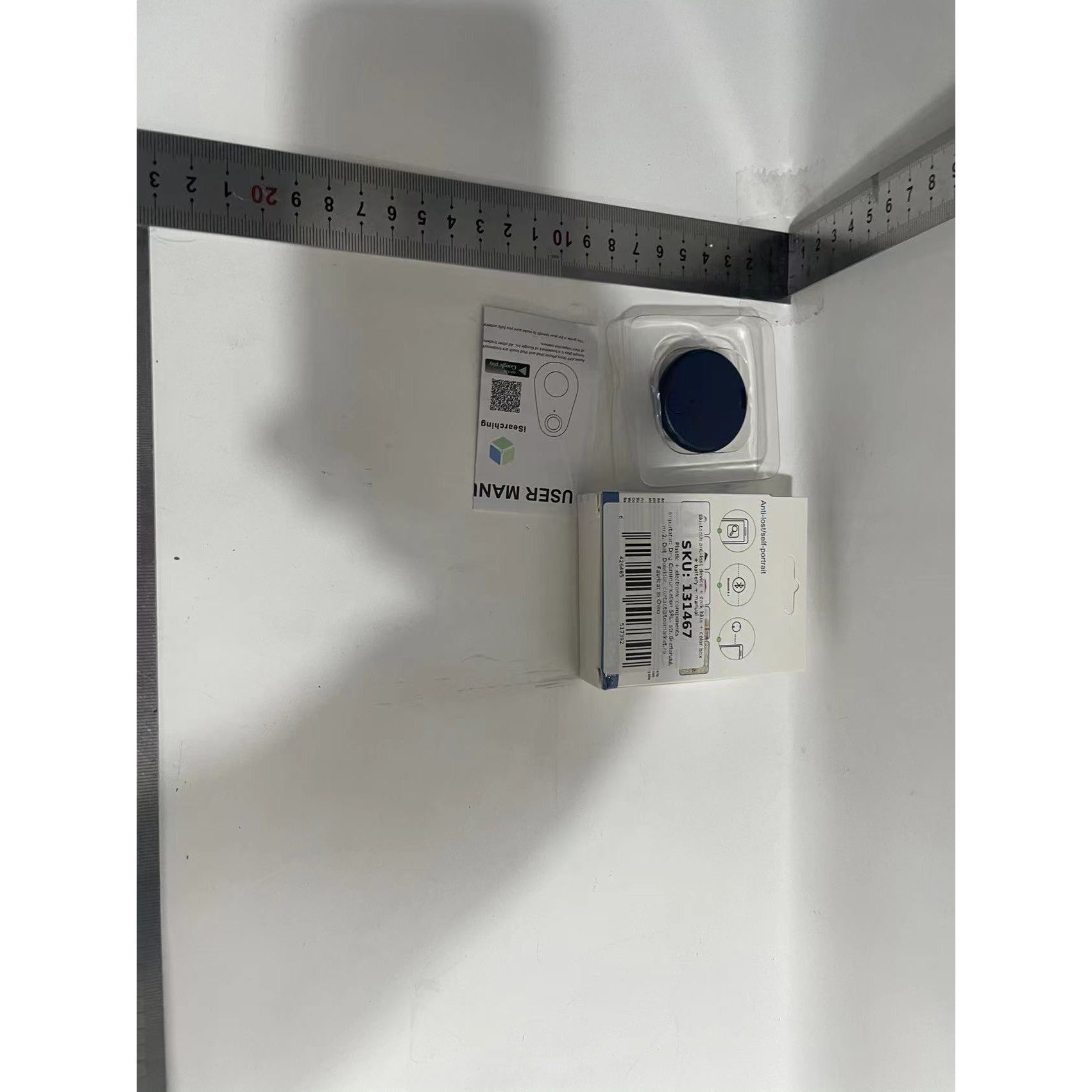 Dispozitiv Bluetooth Impotriva Pierderii, Flippy, Albastru Inchis, Cutie, Baterie si Manual de Utilizare Incluse-1