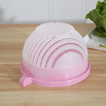 Bol Feliator pentru Salata, Flippy, Castron Multifunctional pentru Legume si Fructe, pentru Spalat si Taiat Legumele, cu Scurgere si Tocator, Ergonomic, Protectie pentru Maini, 21x18.5x11.5 cm, Roz-6