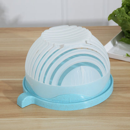 Bol Feliator pentru Salata, Flippy, Castron Multifunctional pentru Legume si Fructe, pentru Spalat si Taiat Legumele, cu Scurgere si Tocator, Ergonomic, Protectie pentru Maini, 21x18.5x11.5 cm, Albastru-8