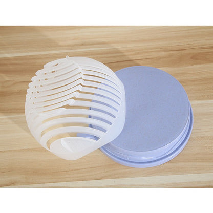 Bol Feliator pentru Salata, Flippy, Castron Multifunctional pentru Legume si Fructe, pentru Spalat si Taiat Legumele, cu Scurgere si Tocator, Ergonomic, Protectie pentru Maini, 21x18.5x11.5 cm, Mov-3