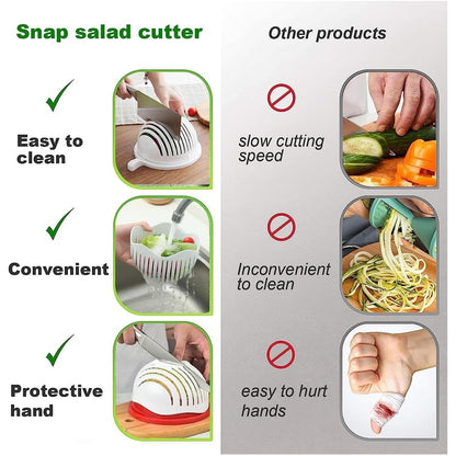 Bol Feliator pentru Salata, Flippy, Castron Multifunctional pentru Legume si Fructe, pentru Spalat si Taiat Legumele, cu Scurgere si Tocator, Ergonomic, Protectie pentru Maini, 21x18.5x11.5 cm, Alb-6