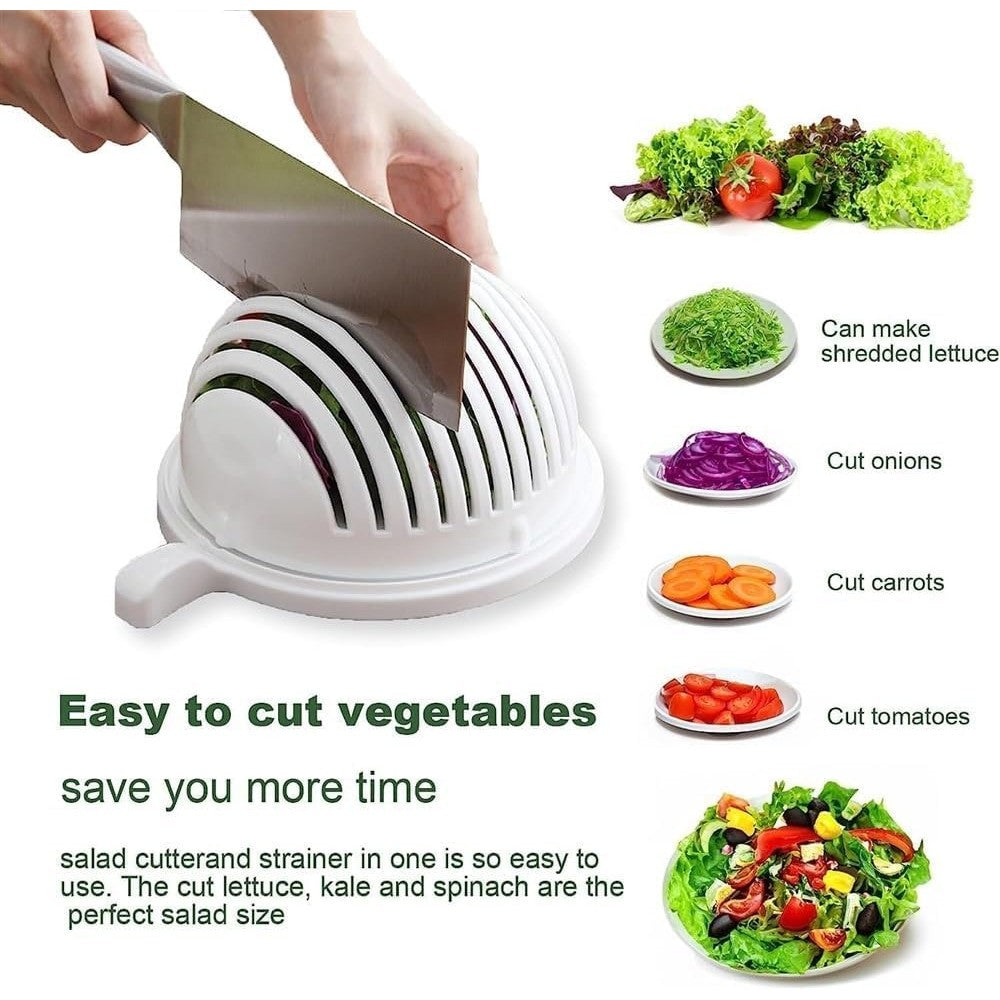 Bol Feliator pentru Salata, Flippy, Castron Multifunctional pentru Legume si Fructe, pentru Spalat si Taiat Legumele, cu Scurgere si Tocator, Ergonomic, Protectie pentru Maini, 21x18.5x11.5 cm, Alb-7