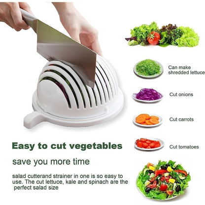 Bol Feliator pentru Salata, Flippy, Castron Multifunctional pentru Legume si Fructe, pentru Spalat si Taiat Legumele, cu Scurgere si Tocator, Ergonomic, Protectie pentru Maini, 21x18.5x11.5 cm, Alb-7