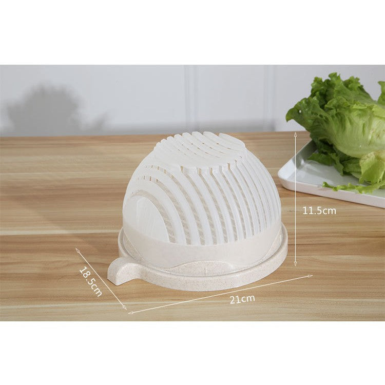 Bol Feliator pentru Salata, Flippy, Castron Multifunctional pentru Legume si Fructe, pentru Spalat si Taiat Legumele, cu Scurgere si Tocator, Ergonomic, Protectie pentru Maini, 21x18.5x11.5 cm, Alb-9