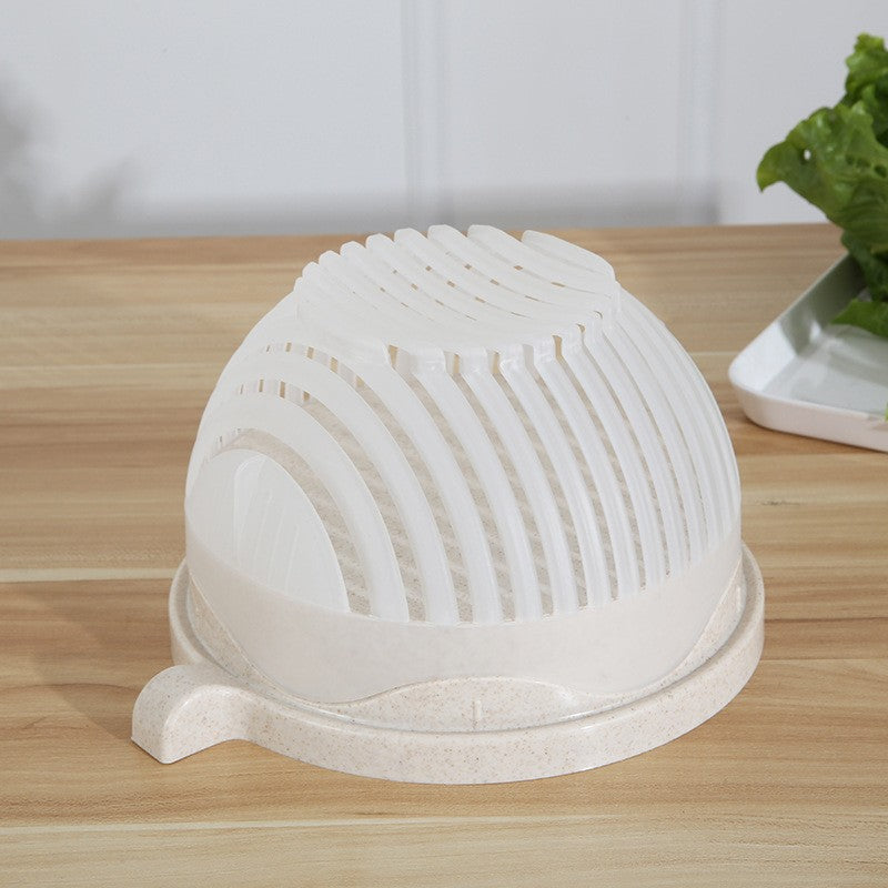 Bol Feliator pentru Salata, Flippy, Castron Multifunctional pentru Legume si Fructe, pentru Spalat si Taiat Legumele, cu Scurgere si Tocator, Ergonomic, Protectie pentru Maini, 21x18.5x11.5 cm, Alb-10