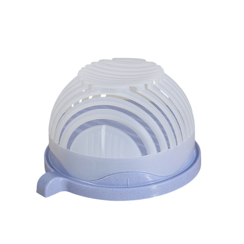 Bol Feliator pentru Salata, Flippy, Castron Multifunctional pentru Legume si Fructe, pentru Spalat si Taiat Legumele, cu Scurgere si Tocator, Ergonomic, Protectie pentru Maini, 21x18.5x11.5 cm, Mov-0