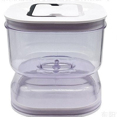 Borcan pentru Muraturi, Flippy, cu Separator pentru Lichide, Ermetic, Termorezistent, Tip Clepsidra, 1400 ml, ABS, Alb, 13.5x9.5 cm-0