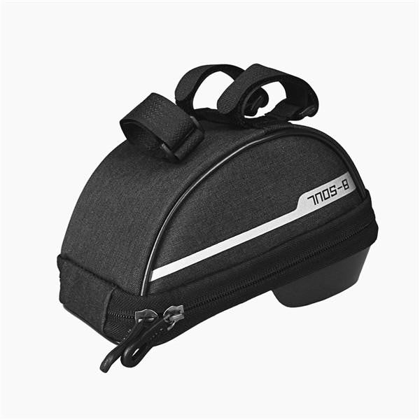 Borseta bicicleta impermeabila cu husa pentru telefon Flippy, montare pe ghidon, compatibila cu telefoane de pana la 16 cm, spatiu depozitare, 18.5x9.5 cm, negru-5