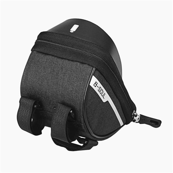 Borseta bicicleta impermeabila cu husa pentru telefon Flippy, montare pe ghidon, compatibila cu telefoane de pana la 16 cm, spatiu depozitare, 18.5x9.5 cm, negru-6