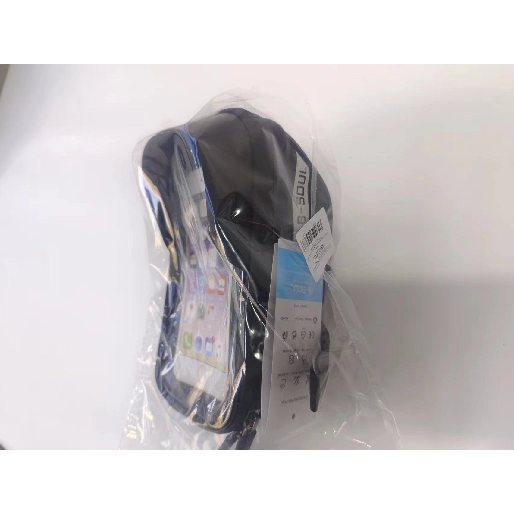 Borseta bicicleta impermeabila cu husa pentru telefon Flippy, montare pe ghidon, compatibila cu telefoane de pana la 16 cm, spatiu depozitare, 18.5x9.5 cm, negru-10