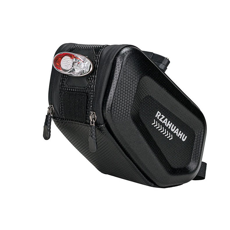 Borseta pentru bicicleta Flippy, Hard Shell, material piele artificiala si carbon, 20x12x11.5 cm, prindere de sa, capacitate 2L, impermeabila, negru-1