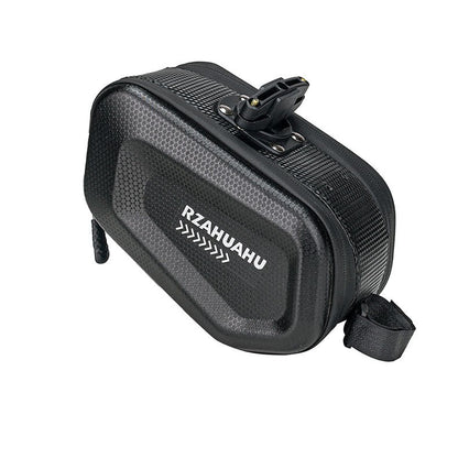 Borseta pentru bicicleta Flippy, Hard Shell, material piele artificiala si carbon, 20x12x11.5 cm, prindere de sa, capacitate 2L, impermeabila, negru-2