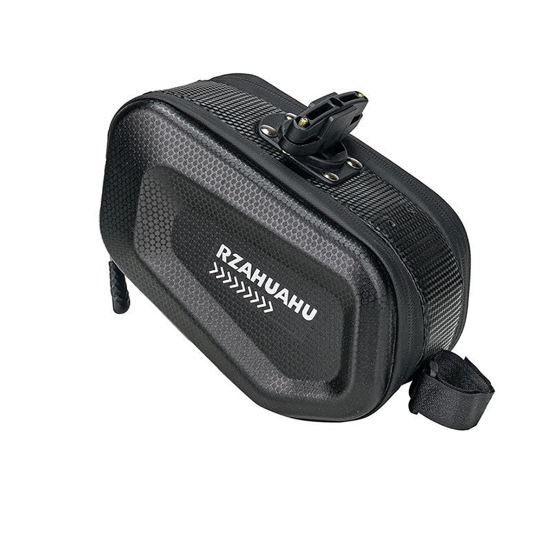 Borseta pentru bicicleta Flippy, Hard Shell, material piele artificiala si carbon, 20x12x11.5 cm, prindere de sa, capacitate 2L, impermeabila, negru-2